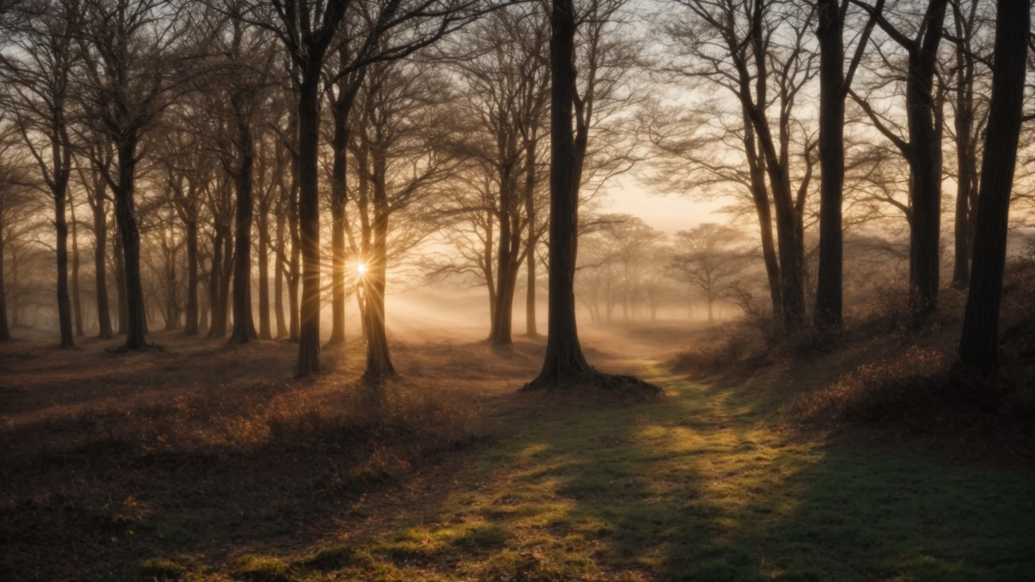 a sunrise illuminating a previously dark scenic landscape, symbolizing discovery and clarity.