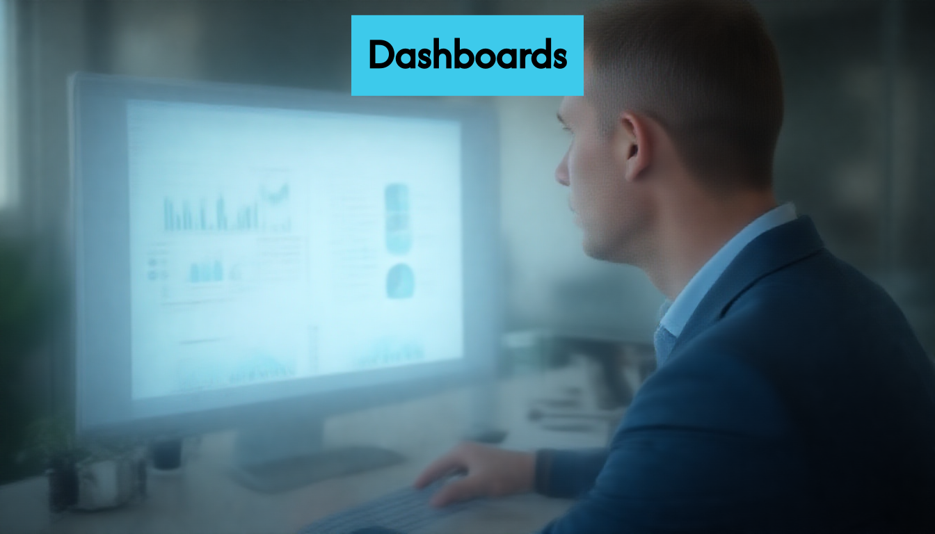 Modern dashboard on a computer screen.